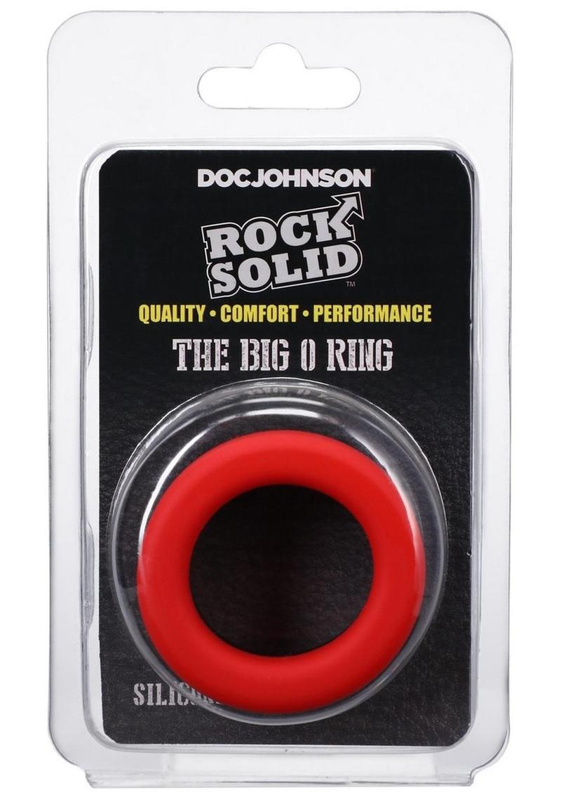 Rock Solid The Big O Silicone Cock Ring - Black/Red