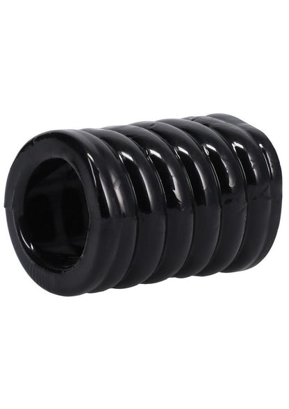 Rock Solid The Cage Textured Cock Ring - Black