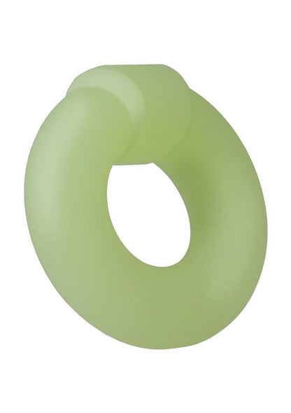 Rock Solid The Mega Ring Glow In The Dark Silicone Cock Ring - Glow In The Dark/Green