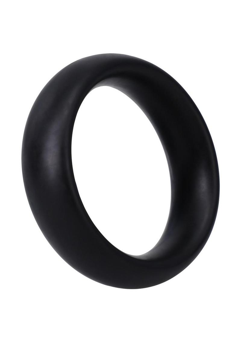 Rock Solid The Silicone Collar Cock Ring - Black - Large