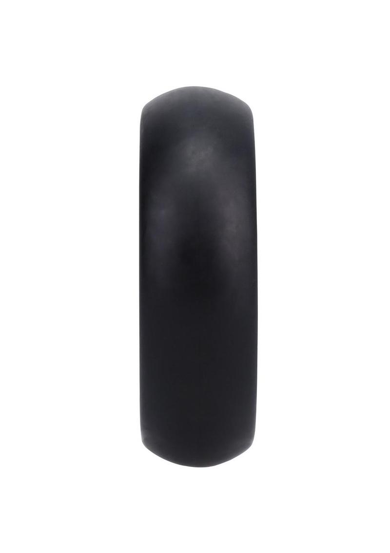 Rock Solid The Silicone Collar Cock Ring - Black - Medium