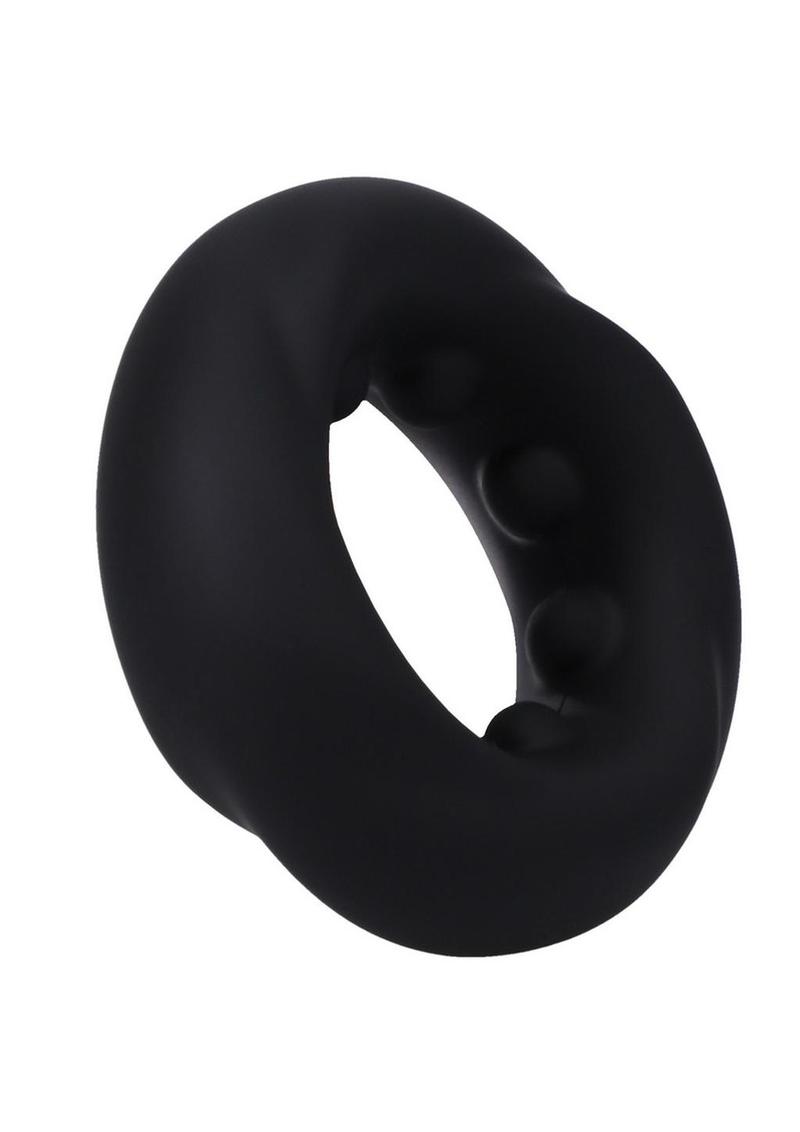 Rock Solid The Twist Silicone Cock Ring - Black