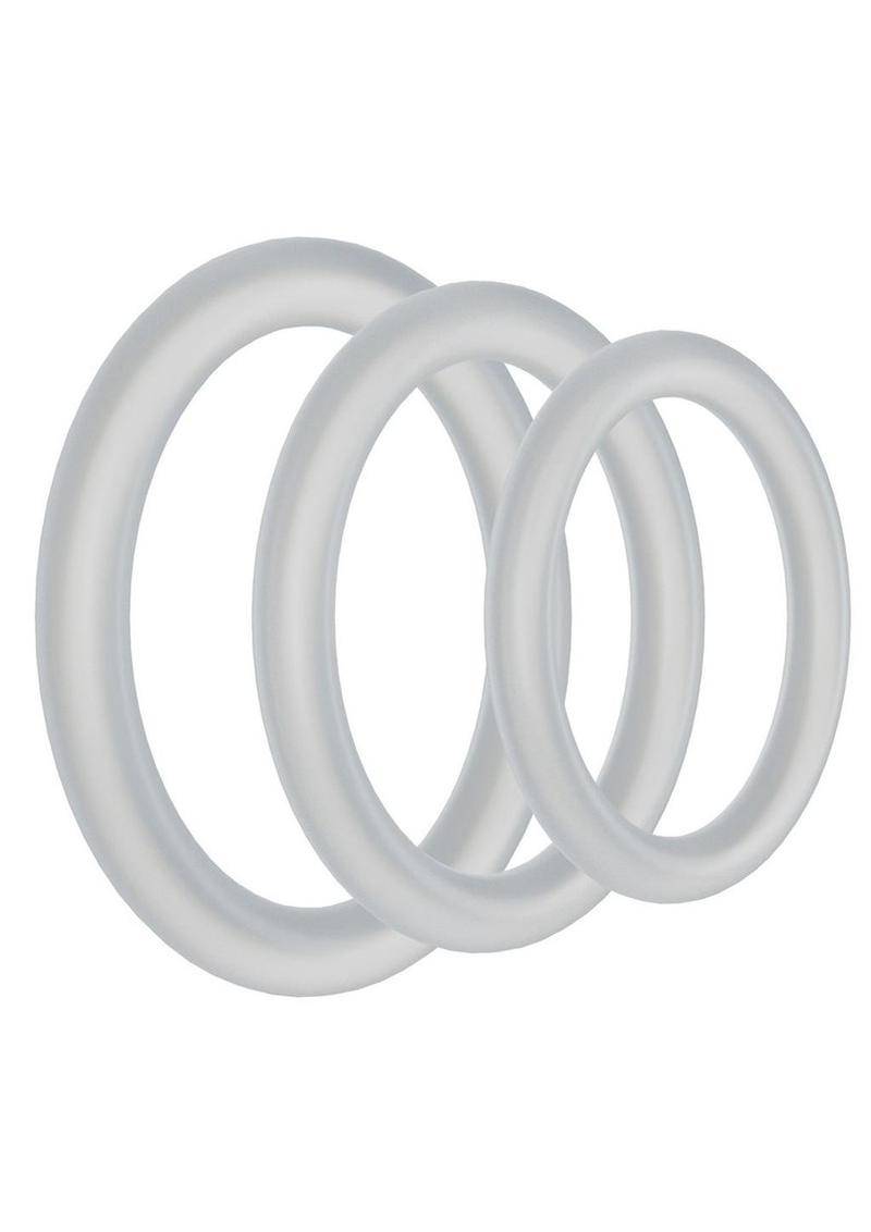 Rock Solid Tri-Pack Silicone Gasket Cock Ring - White