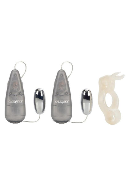 Rockin Rabbit Vibrating Cock Rings Cock Ring with Clitoral Stimulation and Remote Control - White