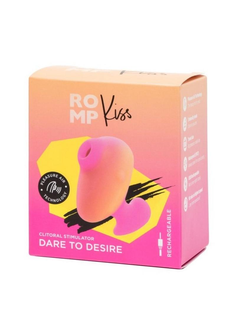 Romp Kiss Rechargeable Silicone Clitoral Stimulator - Pink/Yellow