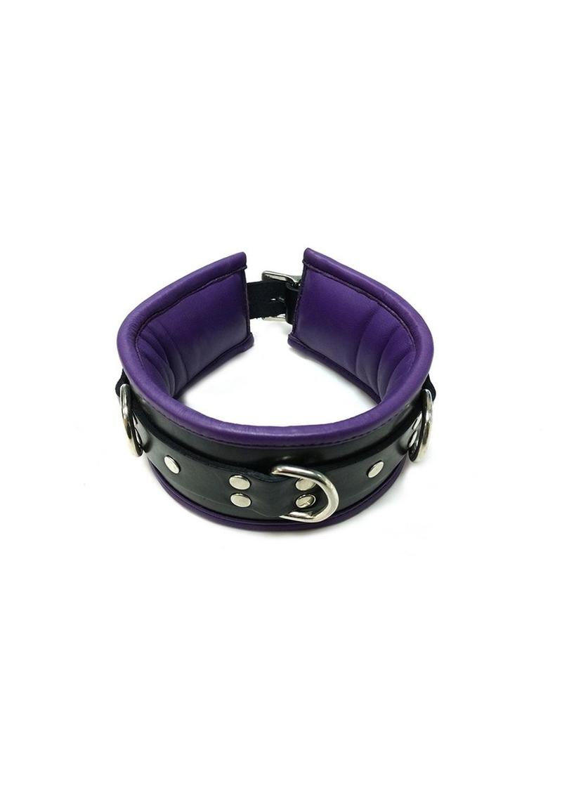 Rouge 3 D-Ring Padded Leather Adjustable Collar