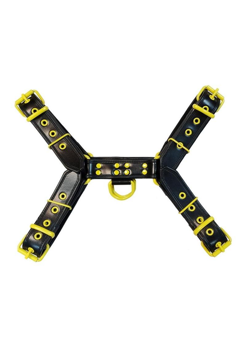 Rouge Harness Black with Yellow Accessories - Black/Yellow - XLarge