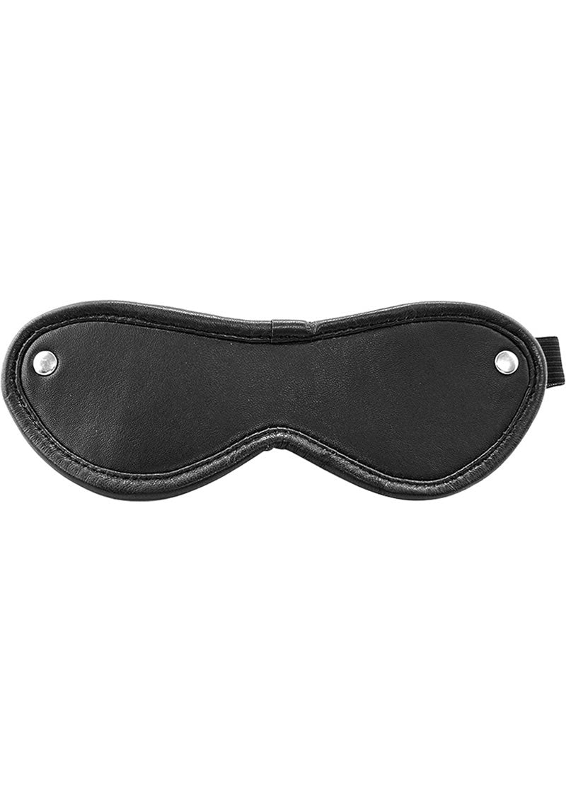 Rouge Leather Blindfold Eye Mask - Black