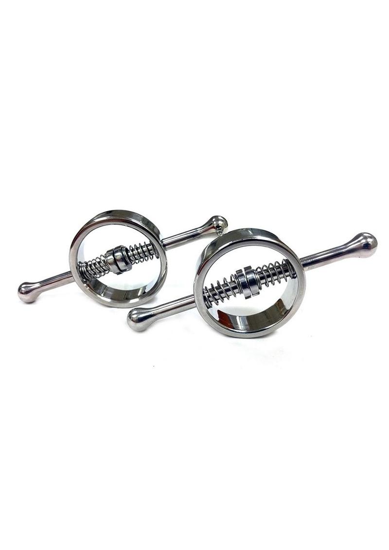 Rouge Metal Adjustable Nipple Clamps - Silver