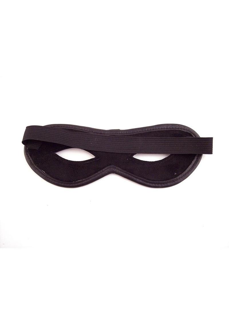 Rouge Open Eye Mask Leather Or Suede - Black