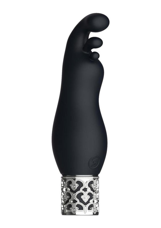 Royal Gems Exquisite Silicone Rechargeable Bullet - Black