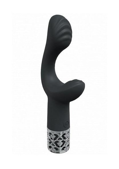 Royal Gems Majestic Rechargeable Silicone Vibrator - Black