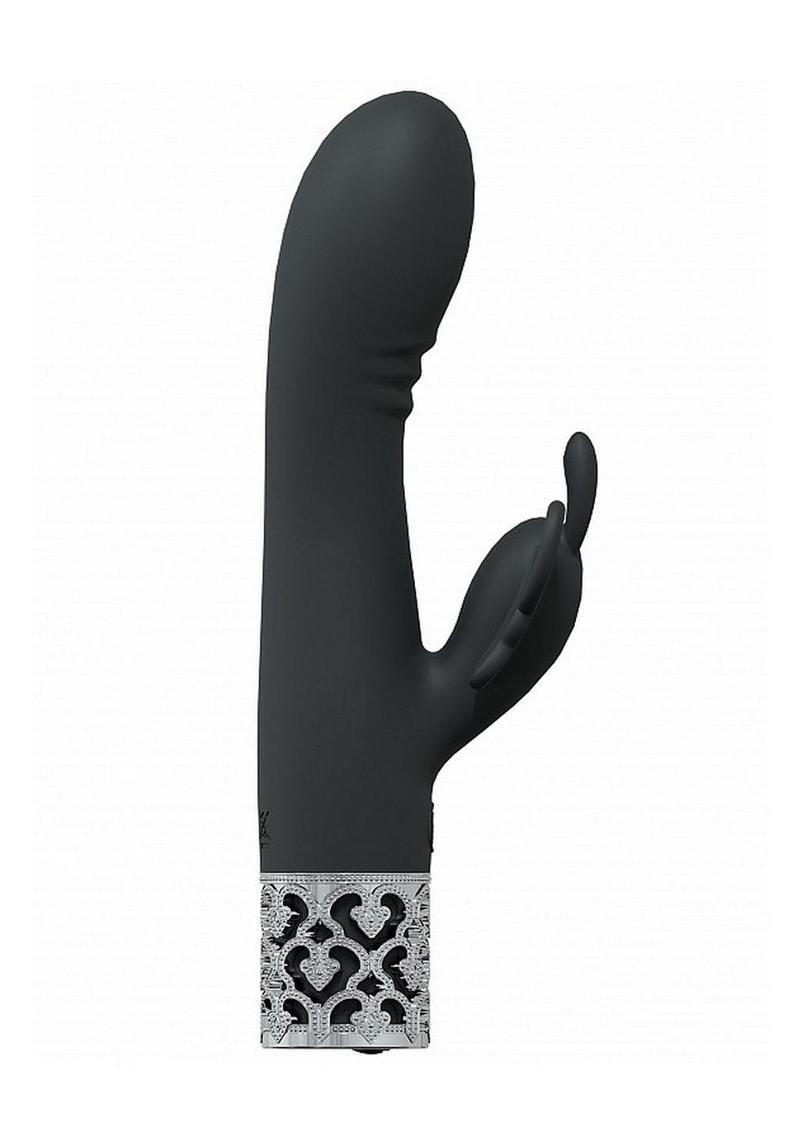 Royal Gems Monarch Rechargeable Silicone Vibrator - Black