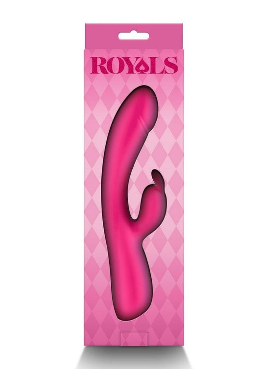 Royals Divine Rechargeable Silicone Rabbit Vibrator - Pink