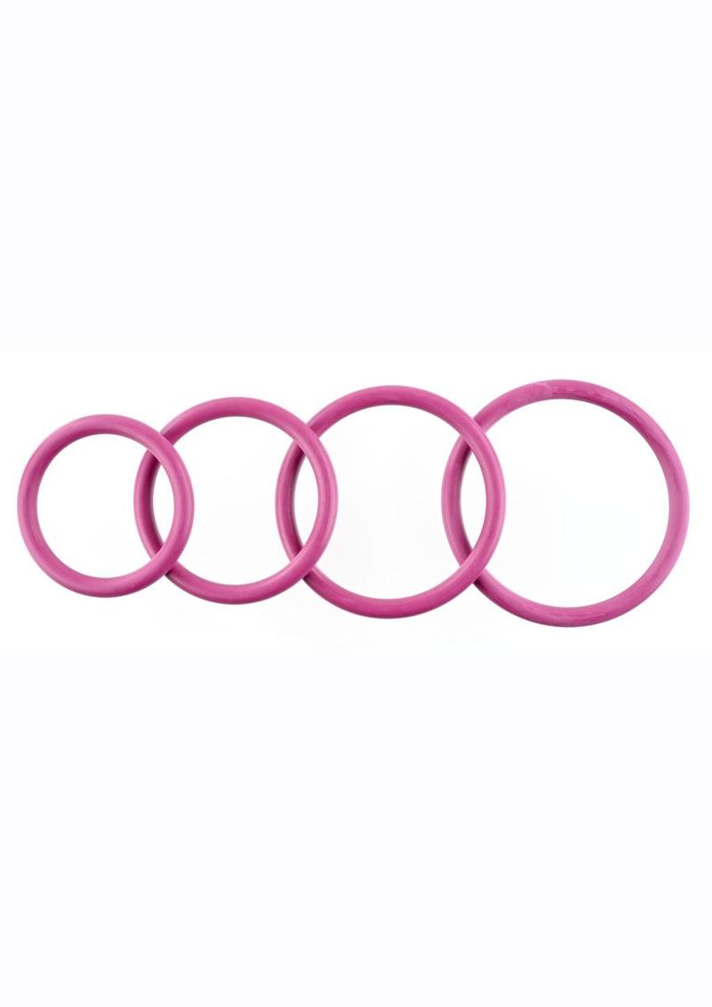 Rubber O-Ring Assorted Sizes - Plum/Purple - 4 Pack