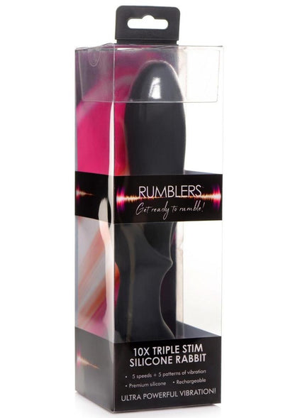 Rumblers 10x Triple Stim Silicone Rabbit Vibrator