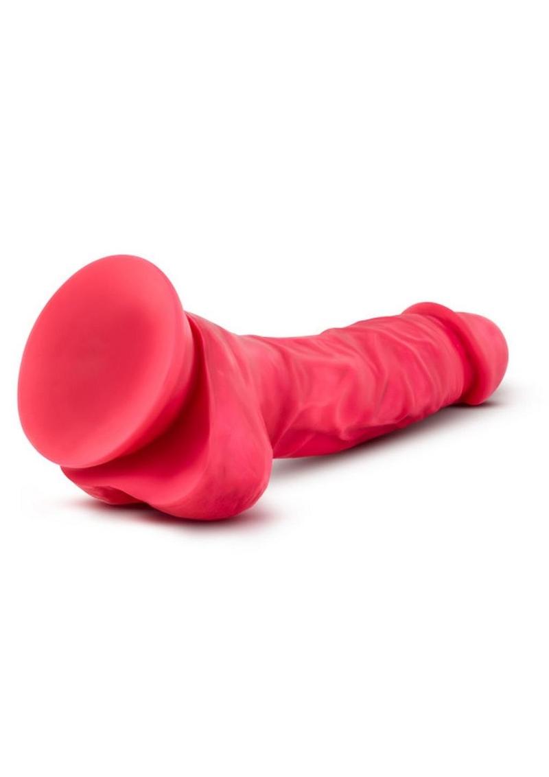 Ruse Hypnotize Silicone Dildo with Balls 7.5in - Cerise - Pink