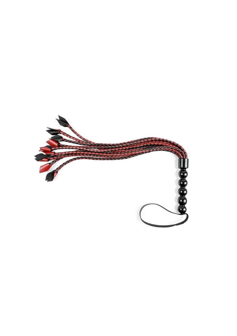 Saffron Braided Flogger - Black/Red