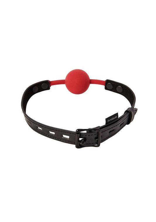 Saffron Silicone Ball Gag - Black/Red