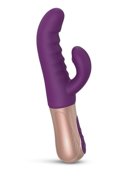 Sassy Bunny Dual Motor Rechargeable Silicone Thrusting Rabbit Vibrator