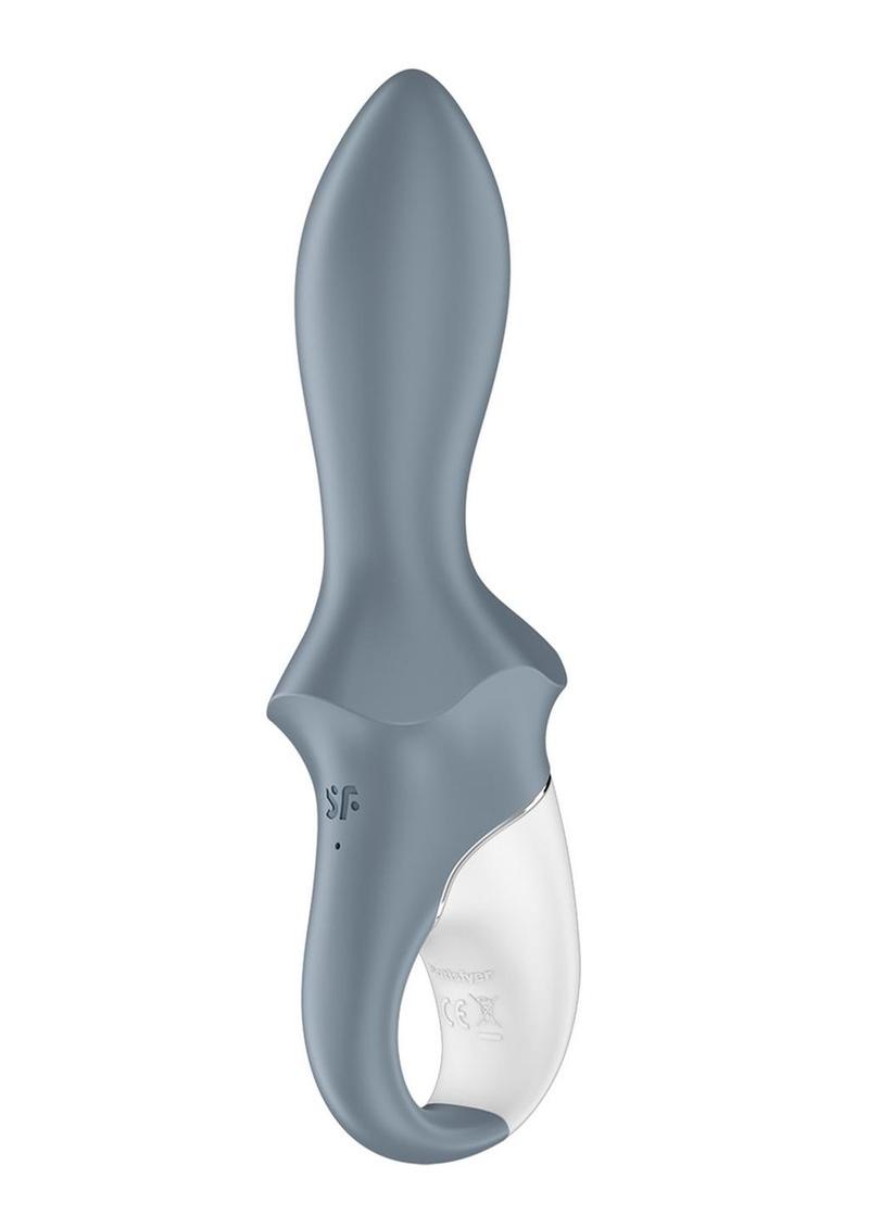 Satisfyer Air Pump Booty 1 Rechargeable Silicone Anal Vibrator - Gray/Grey/White