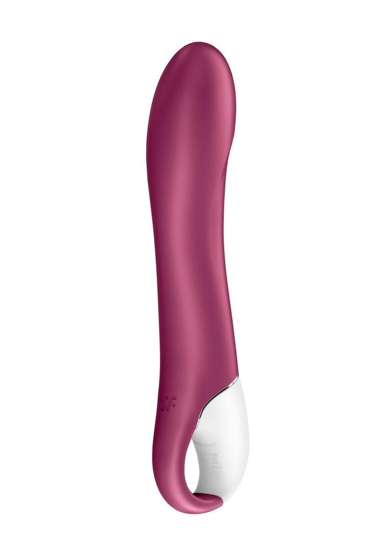 Satisfyer Big Heat Rechargeable Silicone Warming Vibrator - Magenta/Pink