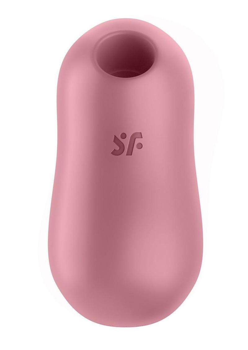 Satisfyer Cotton Candy Rechargeable Silicone Clitoral Stimulator - Light Red/Red