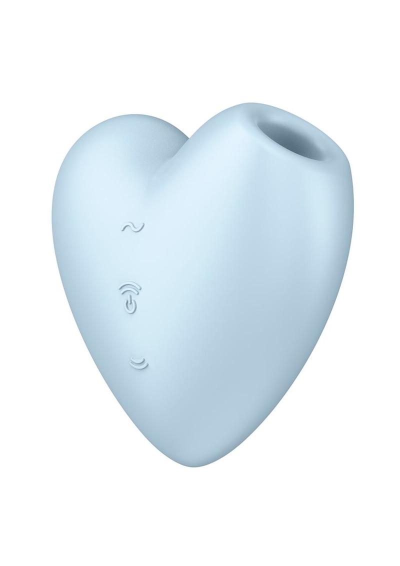 Satisfyer Cutie Heart Rechargeable Silicone Clitoral Stimulator - Blue