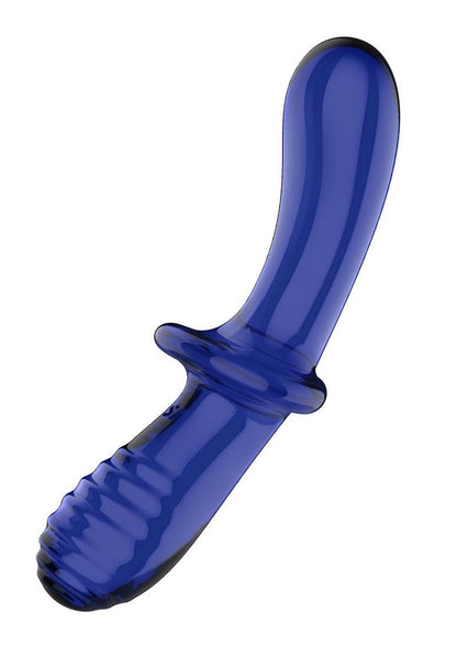 Satisfyer Double Crystal Glass Dildo - Blue/Light Blue