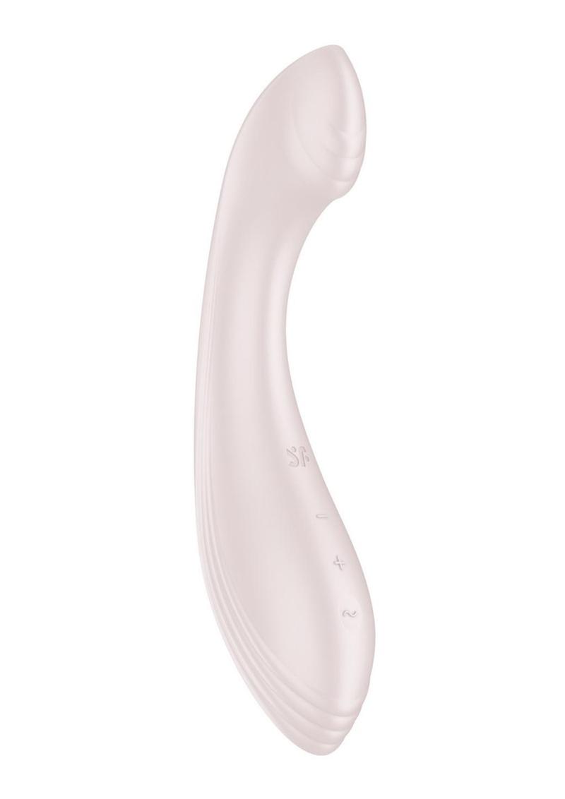 Satisfyer G-Force Rechargeable Silicone Vibrator - Beige/White