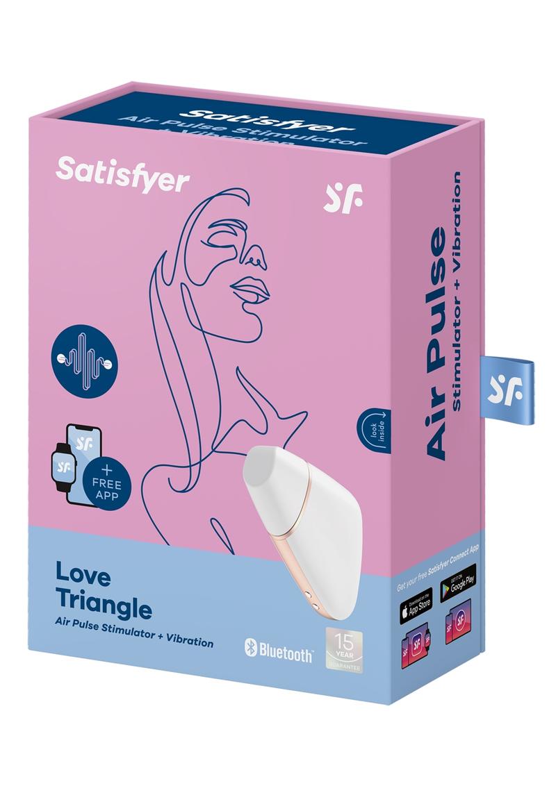 Satisfyer Love Triangle Rechargeable Silicone Clitoral Stimulator - White