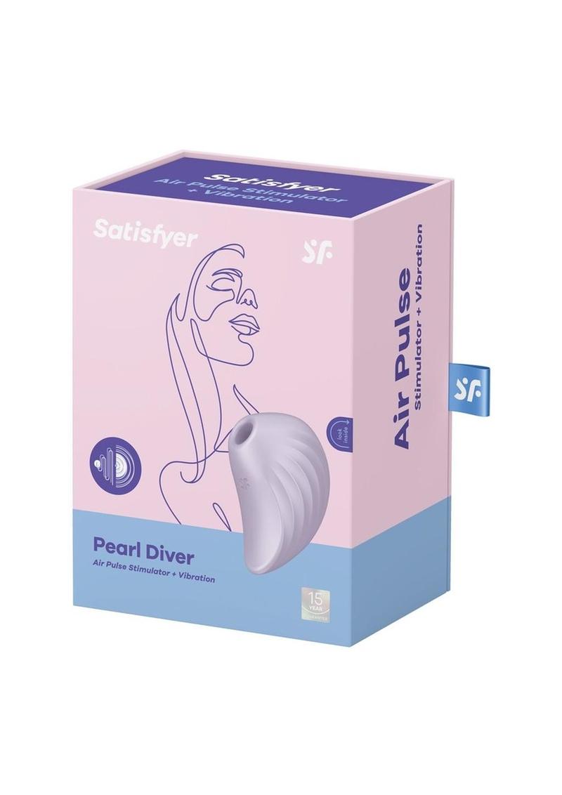 Satisfyer Pearl Diver Rechargeable Silicone Clitoral Stimulator - Purple/Violet