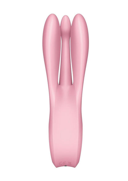 Satisfyer Threesome 1 Rechargeable Silicone Vibrator - Pink