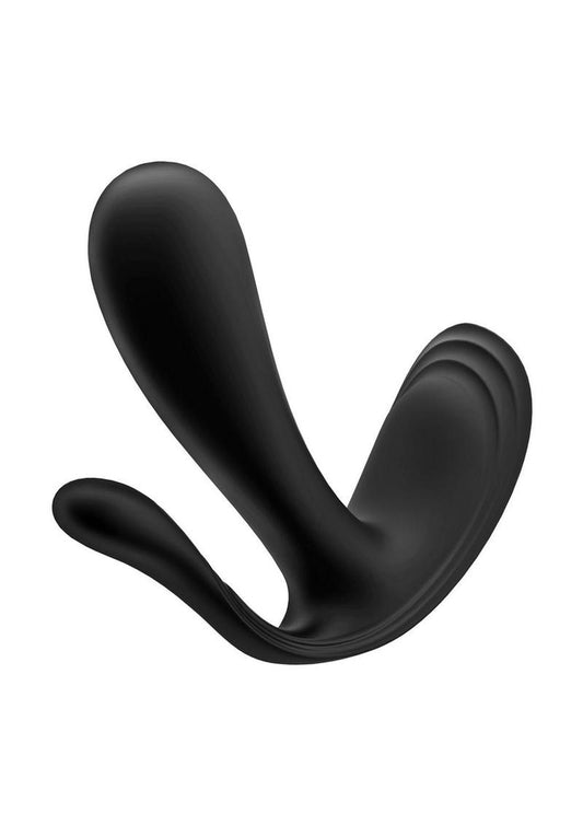 Satisfyer Top Secret+ Connect App Rechargeable Silicone Wearable Vibrator - Black