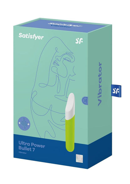 Satisfyer Ultra Power Bullet 7 Rechargeable Silicone Bullet Vibrator - Green