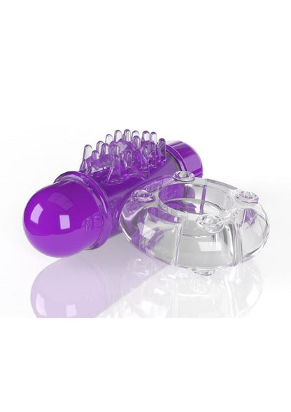 Screaming O 4t O Wow Vibrating Ring - Grape/Purple