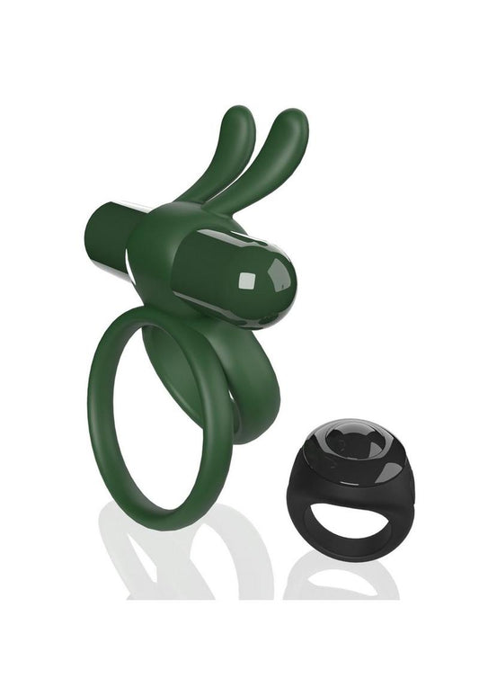 Screaming O Ohare XL Remote Control Rechargeable Silicone Vibrating Cock Ring - Green - XLarge