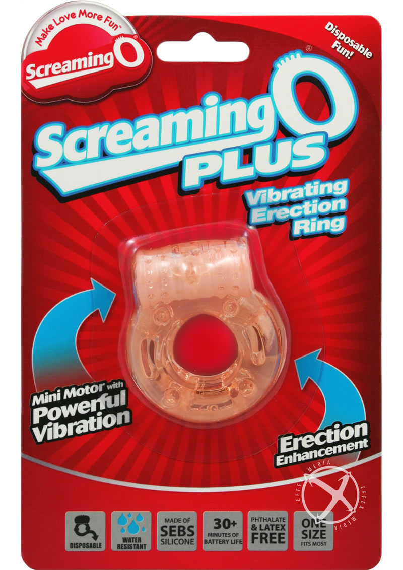 Screaming O Plus Silicone Cock Ring Waterproof - Vanilla