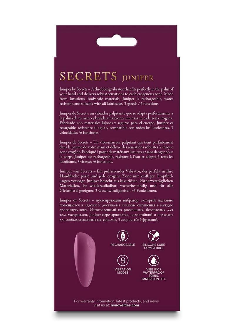 Secrets Juniper Rechargeable Silicone Vibrator - Magenta/Purple