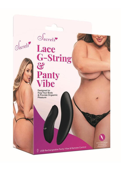 Secrets Lace Panty and Rechargeable Remote Control Panty Vibe