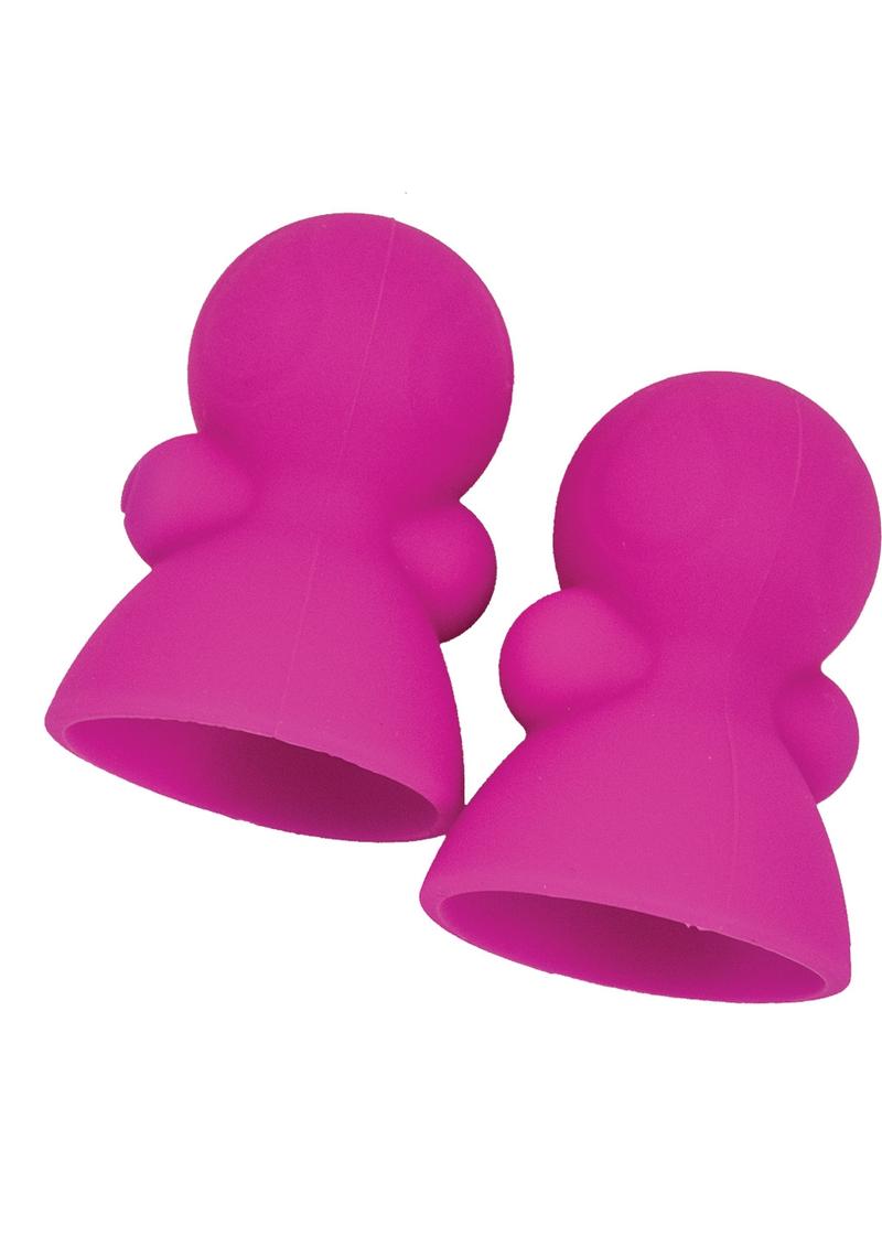 Seduce Me Nipple Suckers Silicone Vibrating - Pink