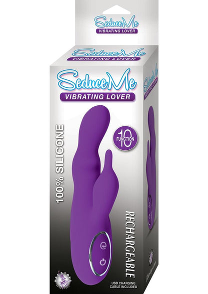 Seduce Me Vibrating Lover Rechargeable Silicone Vibrator - Pink/Purple