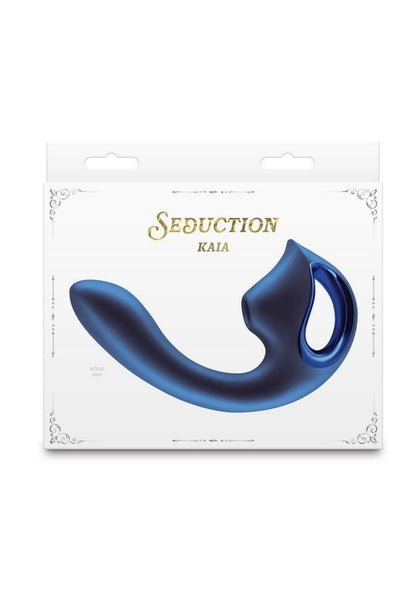 Seduction Kaia Rechargeable Silicone Dual Vibrator with Air Pulse Clitoral Stimulator