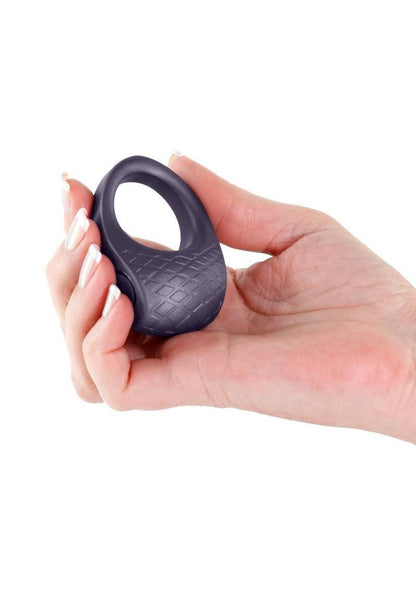 Seduction Levi Rechargeable Silicone Cock Ring - Gray/Grey