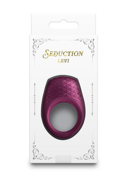 Seduction Levi Rechargeable Silicone Cock Ring - Red