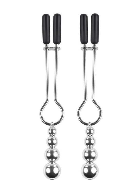 Selopa Beaded Nipple Clamps - Silver