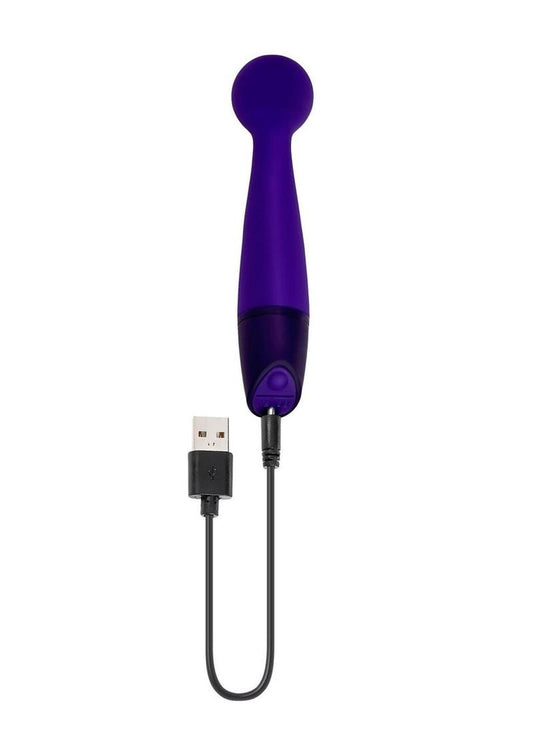 Selopa Gumball Rechargeable Silicone Vibrating Wand - Purple