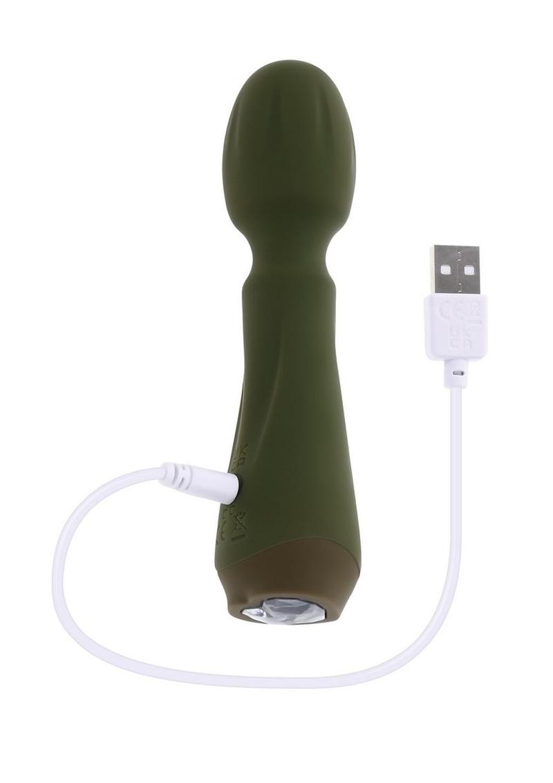 Selopa Heartfelt Rechargeable Silicone Body Wand - Green