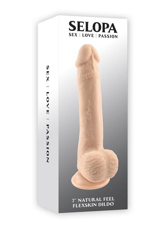 Selopa Natural Feel Flexskin Dildo - Vanilla - 7in