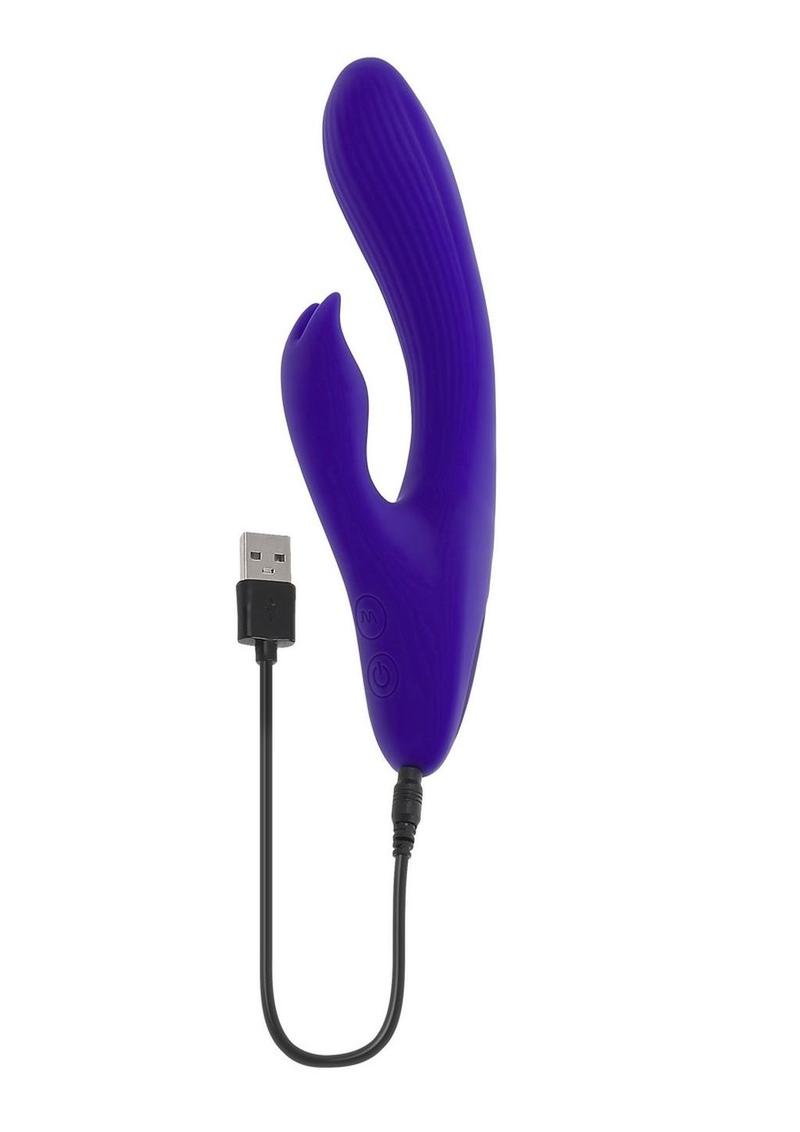 Selopa Poseable Bunny Rechargeable Silicone Rabbit Vibrator - Purple